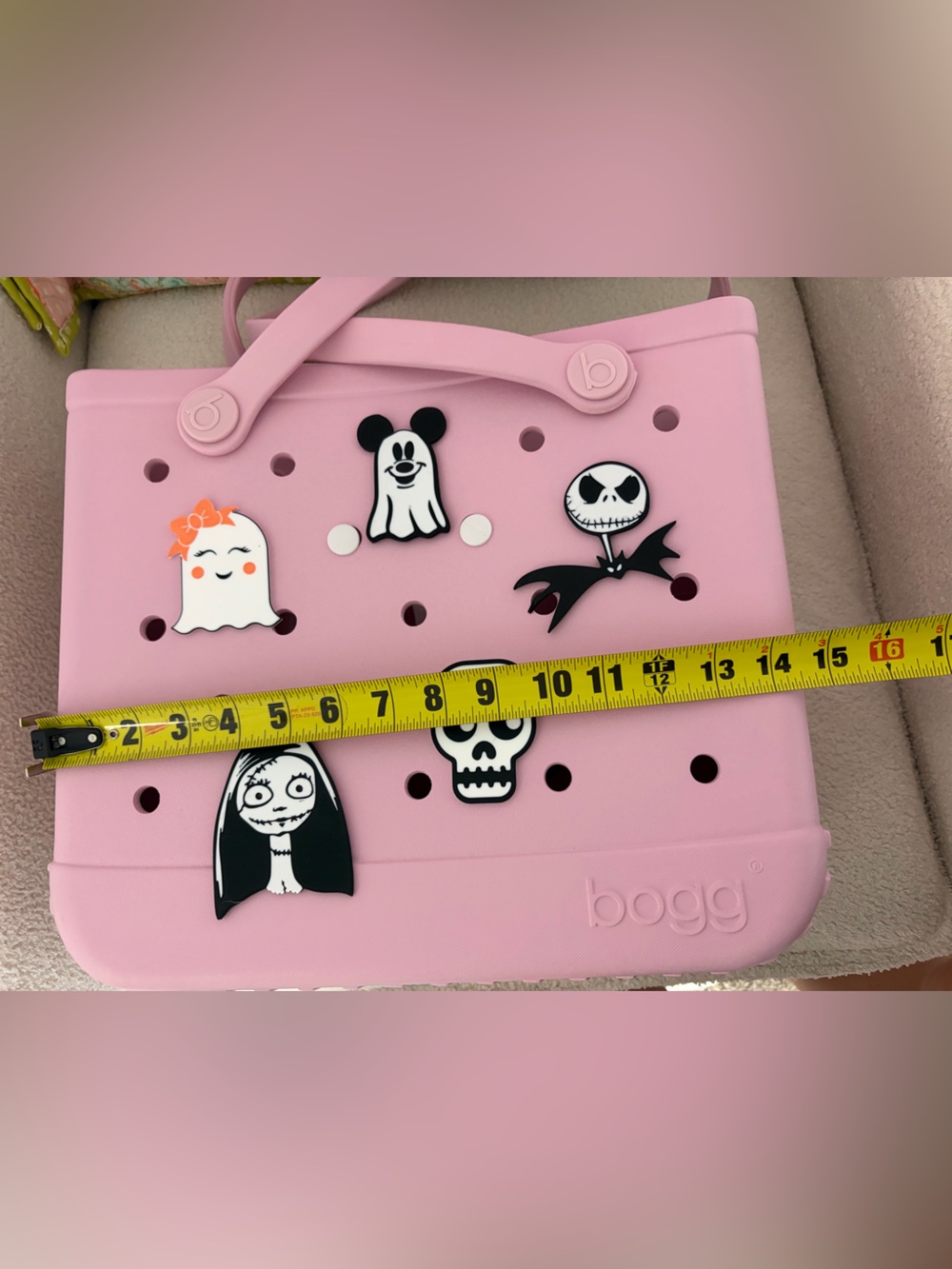 Pink Bogg Bag with Halloween Charms - Picture 4 of 5